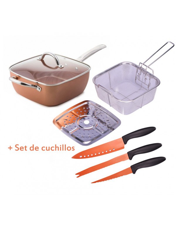 Sartén Antiadherente Cook Chef cuadrada Sartén Antiadherente Cook Chef cuadrada