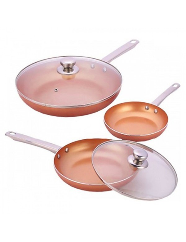 Copper Pan Set de 3 Sartenes de Cobre Copper Pan Set de 3 Sartenes de Cobre
