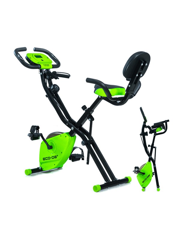 Ktaxon Bicicleta estática plegable 3 en 1, bicicleta estacionaria plegable  con entrenamiento de brazo, respaldo y asiento cómodo, 8 niveles de